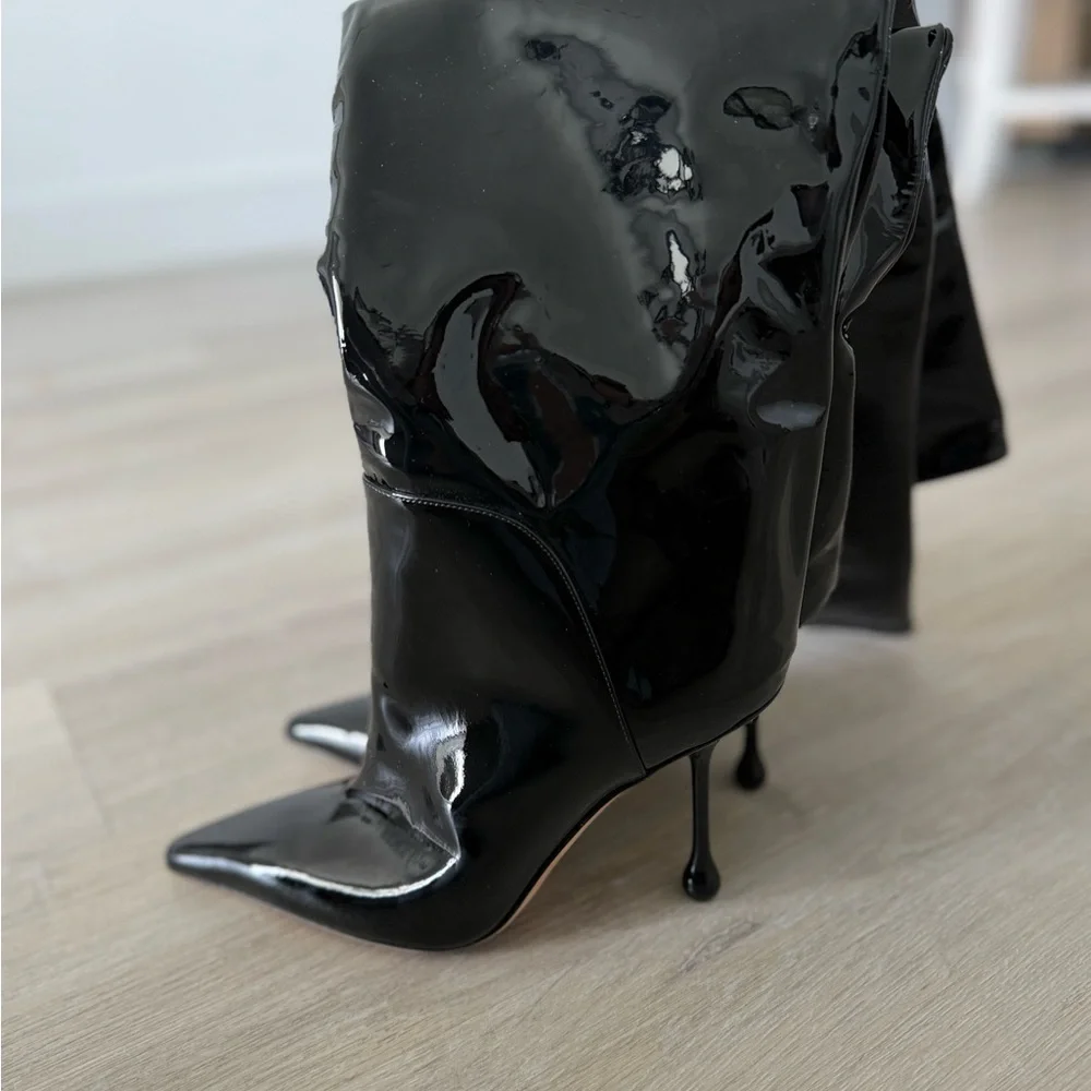 New Jimmy Choo Cycas 95 leather over-the-knee boots 37 $2,050